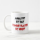 Analyst by Day Zombie Slayer by Night コーヒーマグカップ (左)