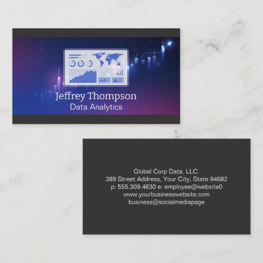 Analytics | Metrics | Financial Data 名刺 (正面/裏面)