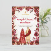 Anand Karaj招待状デジタル結婚シークのカード 招待状 (スタンド正面)