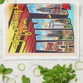 Anarborミシガンヴィンテージラージレター キッチンタオル (折り畳み)