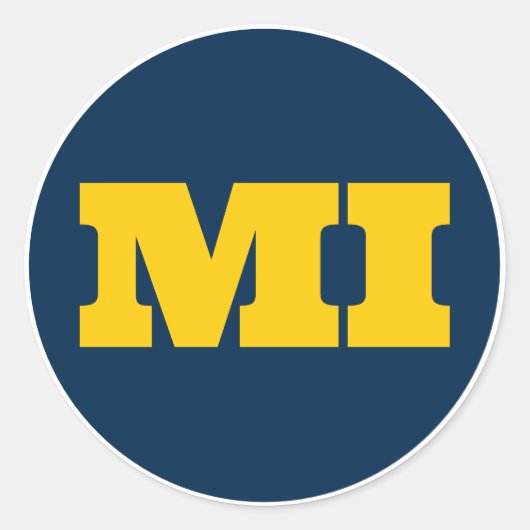 Anarbor (MI) – 青xトウモロコシx白 ラウンドシール (正面)