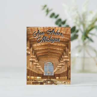 Anarbor, Michigan Quad Libraryポストカード ポストカード