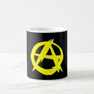 Anarchoの資本主義の黒いおよび黄色旗 コーヒーマグカップ
