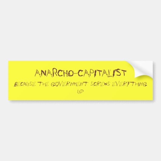 anarcho資本家 バンパーステッカー (正面)