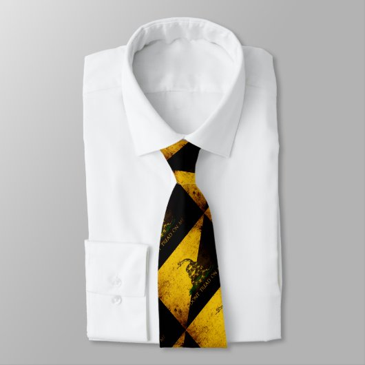 Anarcho黒くグランジなガズデンの旗 ネクタイ (タイ)