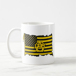 Anarcho-Capitalist Flag USA Black & Gold flag コーヒーマグカップ