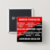 anarcho syndicalism自由主義的な社会主義ピン 缶バッジ (正面&裏面)