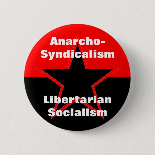 anarcho syndicalism自由主義的な社会主義ボタン 缶バッジ (正面)