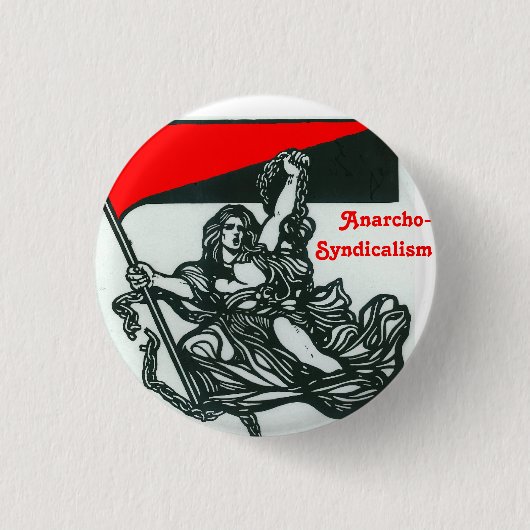 anarcho syndicalism 缶バッジ (正面)