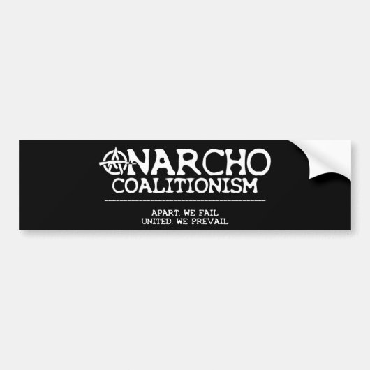 #AnarchoCoalitionism バンパーステッカー (正面)