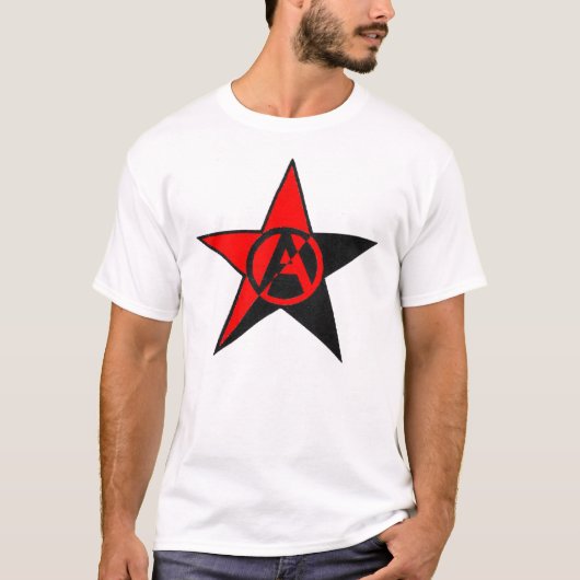anarchosyndicalistの星のTシャツ Tシャツ (正面)