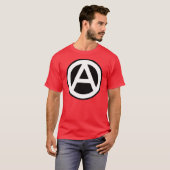 Anarchy Symbol Klassisch (schwarzer Hintergrund) Tシャツ (正面フル)