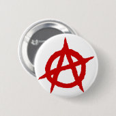 Anarchy symbol red punk music culture sign chaos p 缶バッジ (正面&裏面)