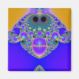 ANASTASIA～抽象芸術パターン～青紫色イエロー～ マグネット