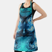 ANASTASIA ～抽象芸術フラクタルブルーアクアホワイト～ エプロン (インサイチュ)