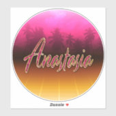 Anastasia Vorname Name pink Aufkleber Sticker シール (シート)
