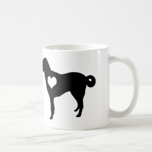 Anatolian羊飼い犬のハートのマグ コーヒーマグカップ