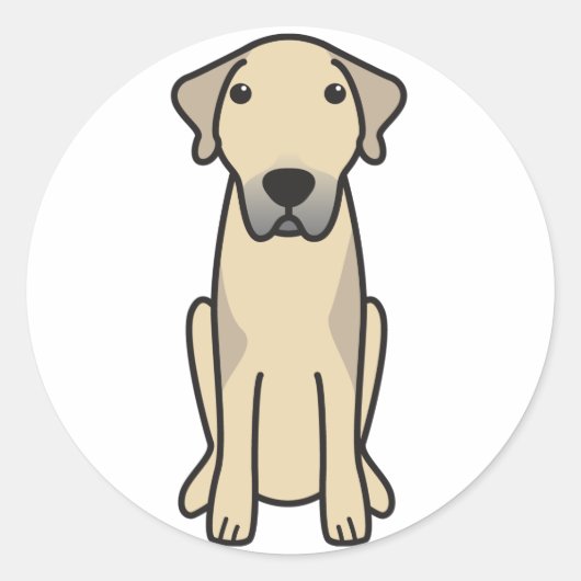 Anatolian羊飼い犬の漫画 ラウンドシール (正面)