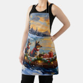 Anatolian Shepherd Christmas Boat Holiday エプロン (インサイチュ)