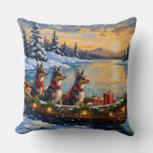 Anatolian Shepherd Christmas Boat Holiday クッション (正面)