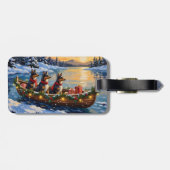 Anatolian Shepherd Christmas Boat Holiday ラゲッジタグ (裏面横)