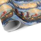 Anatolian Shepherd Christmas Boat Holiday ラッピングペーパー (ロールコーナー)