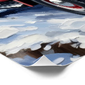 Anatolian Shepherd Dog Christmas Red Truck Holiday ポスター (コーナー)