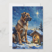 Anatolian Shepherd Dog Guarding Nativity Scene シーズンカード (正面)