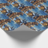 Anatolian Shepherd Dog Guarding Nativity Scene ラッピングペーパー (角)