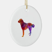 Anatolian Shepherd Dog in watercolor セラミックオーナメント (右)