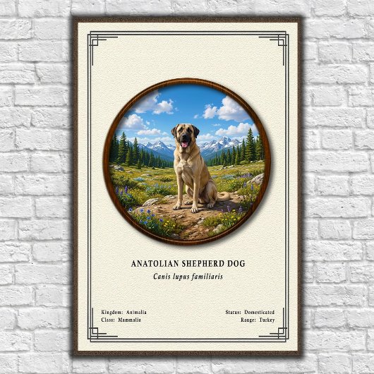 Anatolian Shepherd Dog Zoology Series ポスター