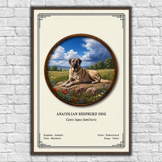Anatolian Shepherd Dog Zoology Series ポスター
