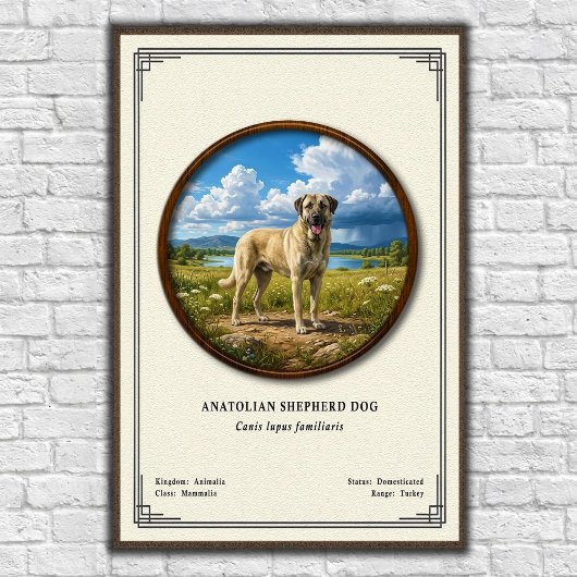 Anatolian Shepherd Dog Zoology Series ポスター