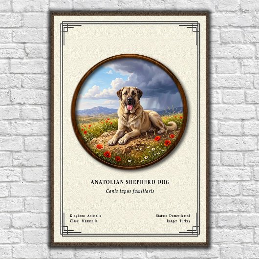 Anatolian Shepherd Dog Zoology Series ポスター