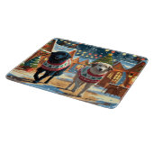 Anatolian Shepherd Dogs Christmas Snow Holiday カッティングボード (角)