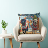 Anatolian Shepherd Dogs Christmas Snow Holiday クッション (椅子)