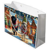 Anatolian Shepherd Dogs Christmas Snow Holiday ラージペーパーバッグ (裏面アングル)