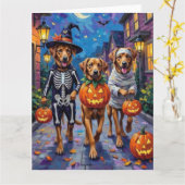 Anatolian Shepherd Dogs Halloween Costumes カード (黄色い花)