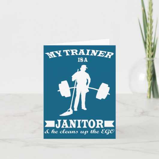 Anatoly My Trainer Is Janitor Funny Gym Prank カード (正面)