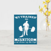 Anatoly My Trainer Is Janitor Funny Gym Prank カード (黄色い花)