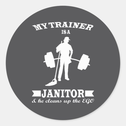 Anatoly My Trainer Is Janitor Funny Gym Prank  ラウンドシール (正面)