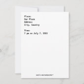 Anatomia Humani Corpusのスケルトン 招待状 (裏面)