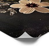 Anatomical Heart And Flowers Print, Dark Academia ポスター (角)
