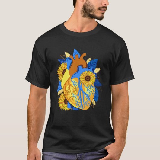 Anatomical Heart And Flowers Show Your Love Graphi Tシャツ (正面)