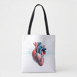 Anatomical Heart – Artistic Medical Illustration  トートバッグ