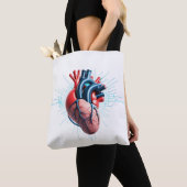 Anatomical Heart – Artistic Medical Illustration  トートバッグ (クローズアップ)