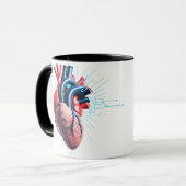 Anatomical Heart – Artistic Medical Illustration  マグカップ (正面左)