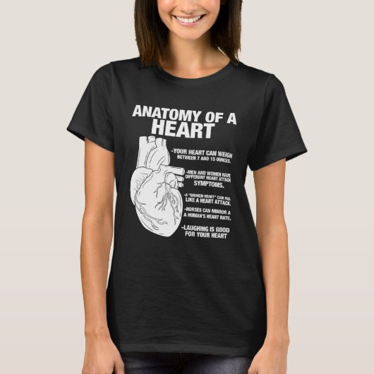 Anatomical Heart Cool Cardiologist Tシャツ (正面)