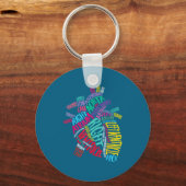 Anatomical Heart Design Cardiac Cardiovascular Icu キーホルダー (正面)