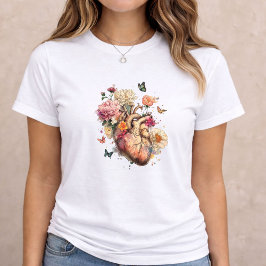 Anatomical Heart Floral Art トライブレンドＴシャツ